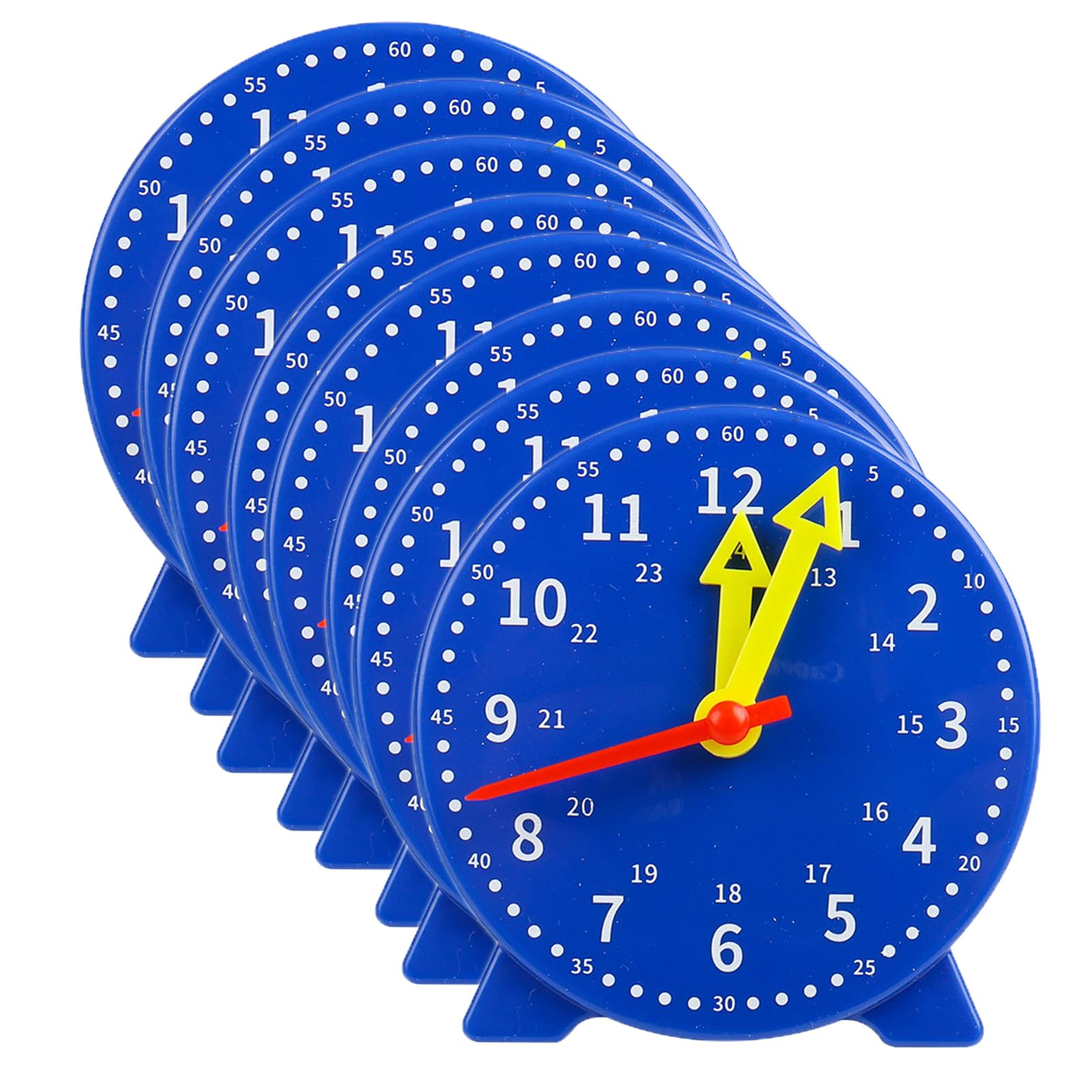 Amazon | Echana 学習時計 10cm 12時間記 知育玩具 算数教材 時間